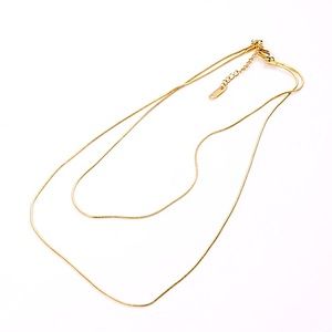 Simple, minimalistic, double layered necklace.
